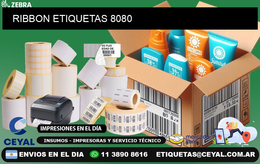 RIBBON ETIQUETAS 8080