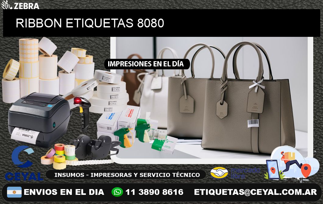 RIBBON ETIQUETAS 8080