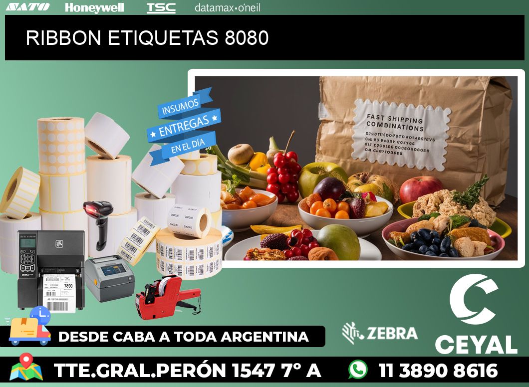 RIBBON ETIQUETAS 8080