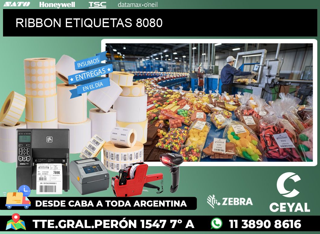 RIBBON ETIQUETAS 8080