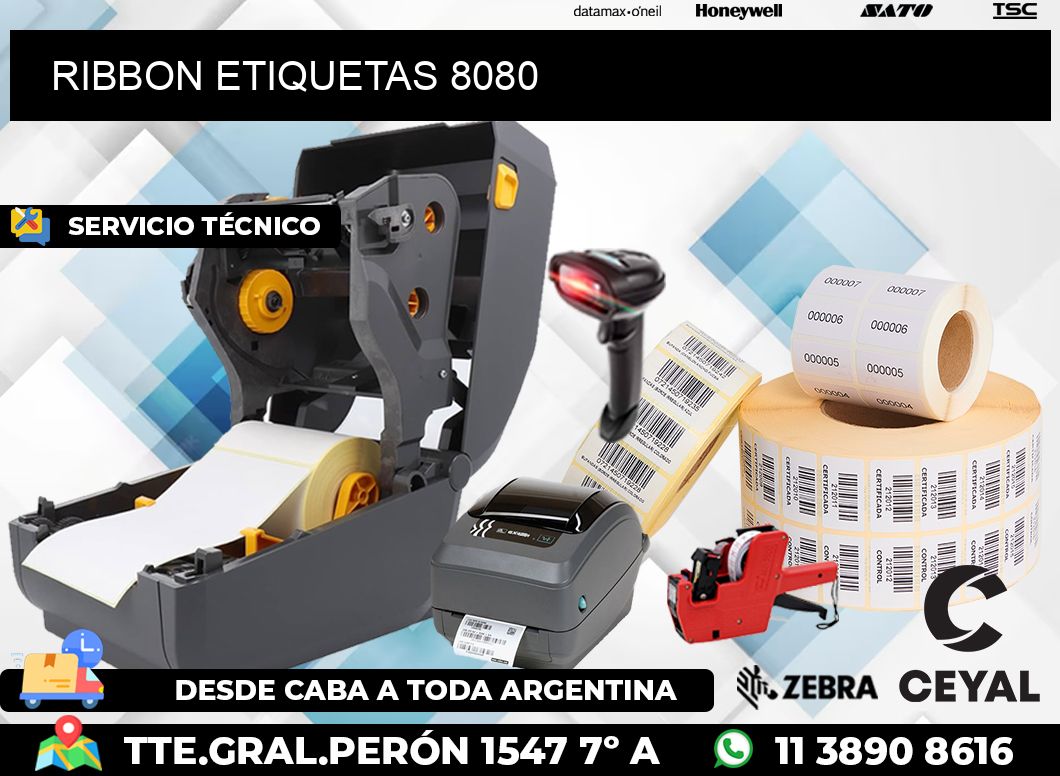 RIBBON ETIQUETAS 8080