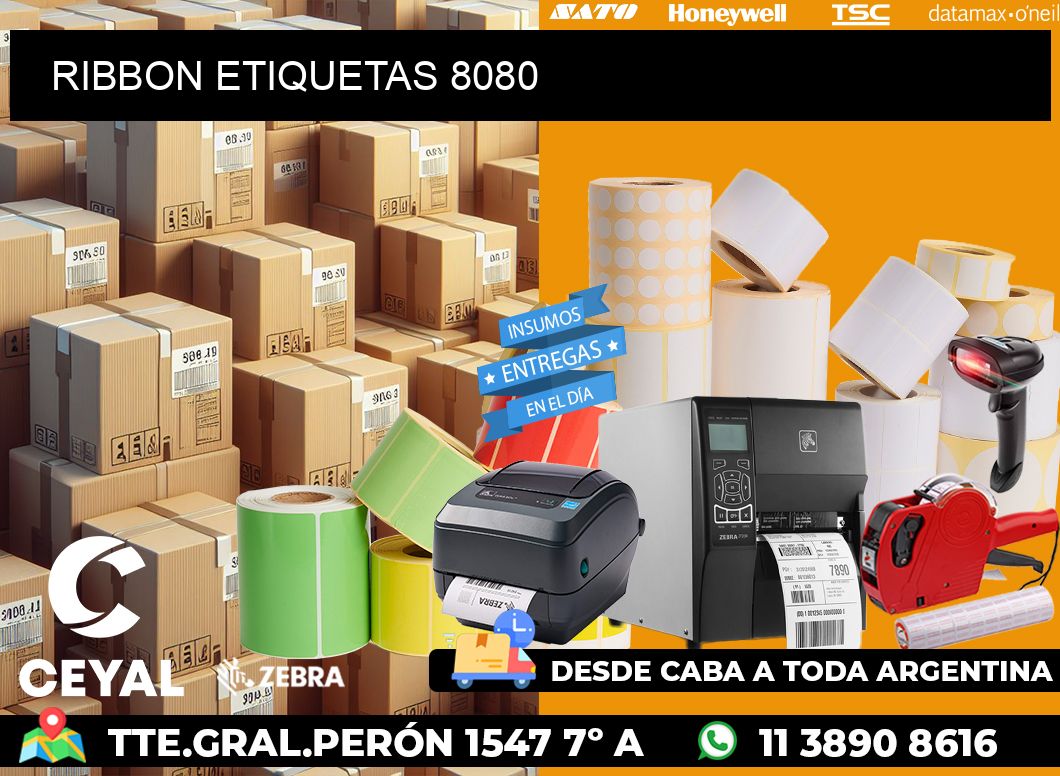 RIBBON ETIQUETAS 8080
