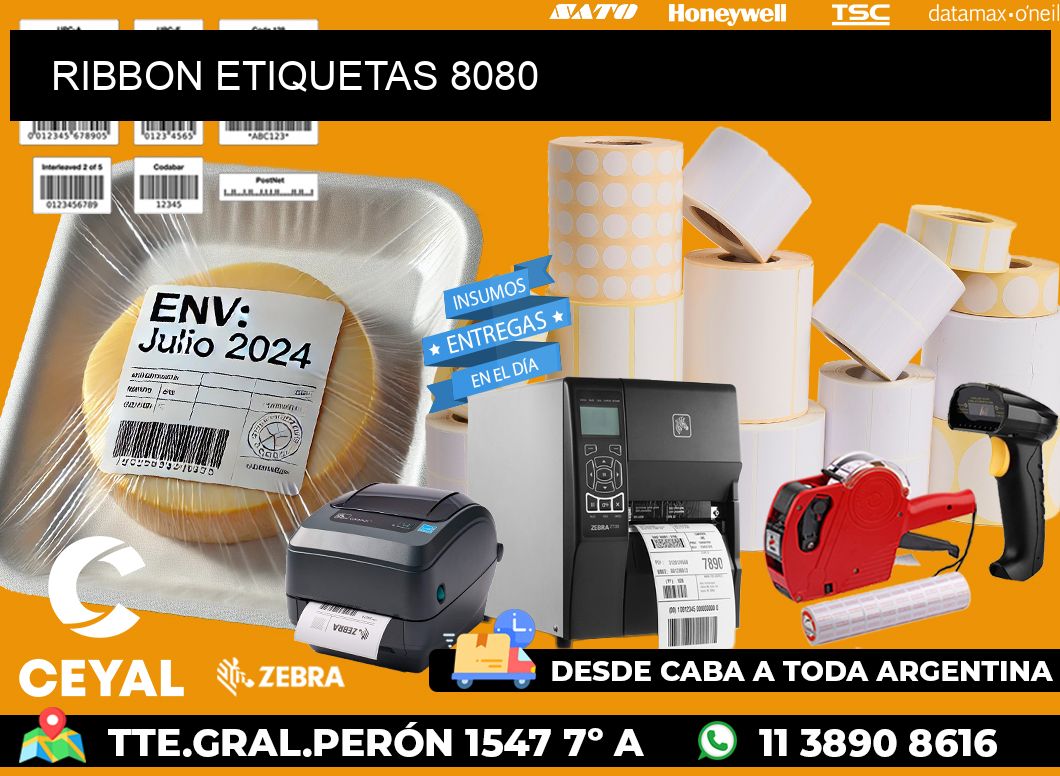 RIBBON ETIQUETAS 8080