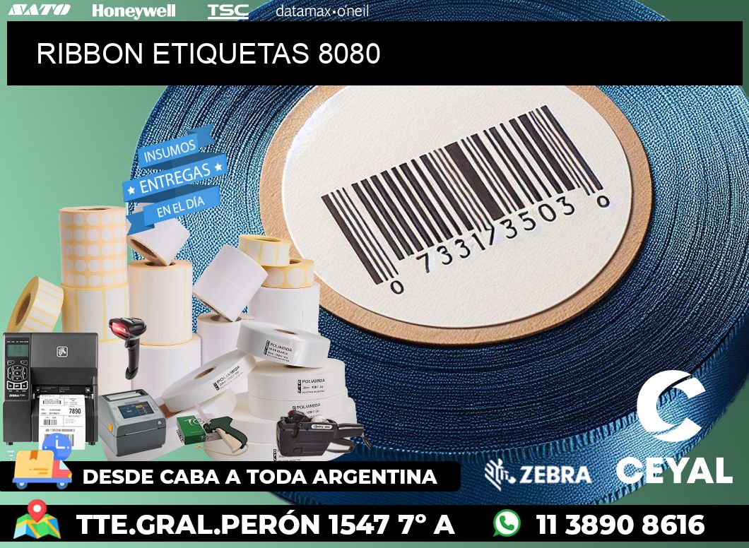 RIBBON ETIQUETAS 8080