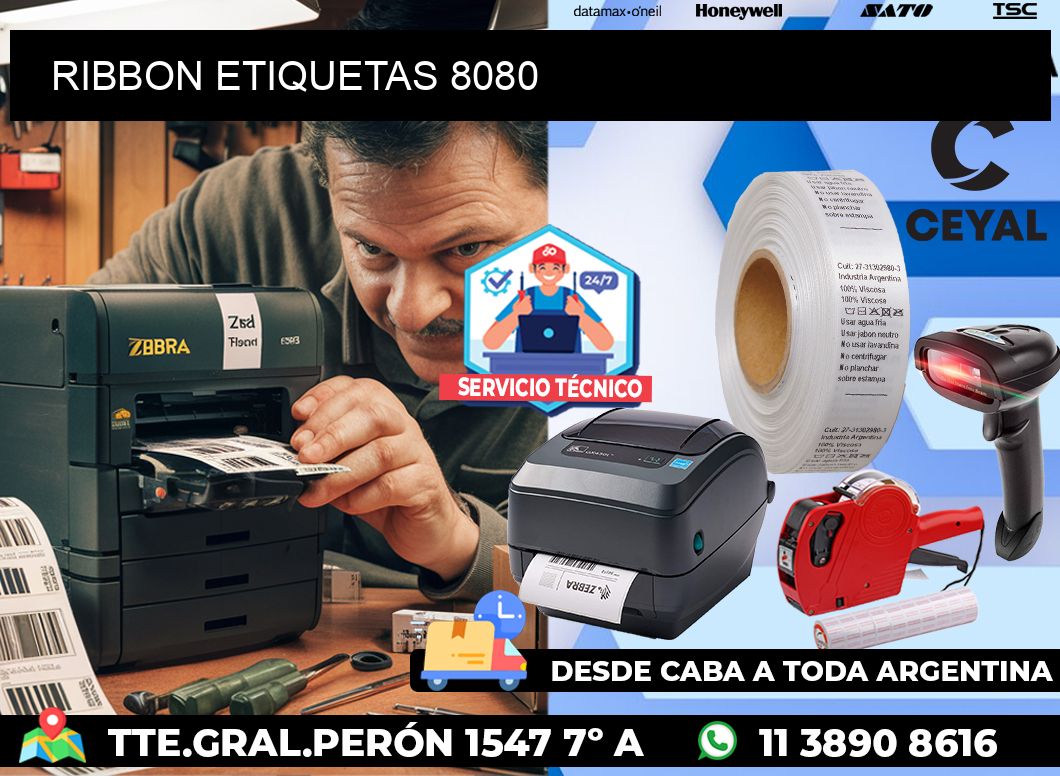 RIBBON ETIQUETAS 8080