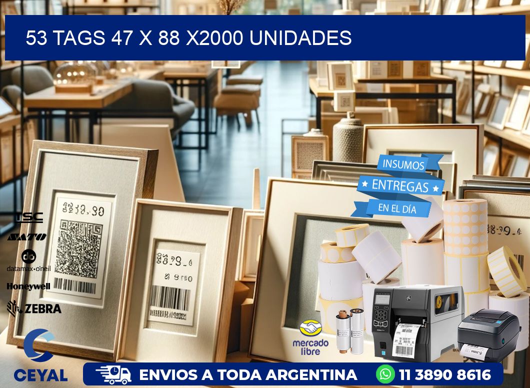 53 TAGS 47 x 88 X2000 UNIDADES