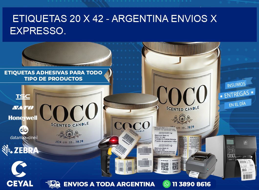 ETIQUETAS 20 x 42 – ARGENTINA ENVIOS X EXPRESSO.