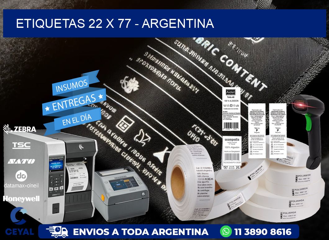 ETIQUETAS 22 x 77 - ARGENTINA