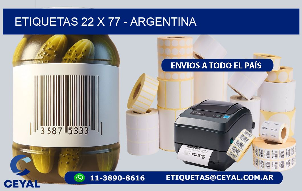 ETIQUETAS 22 x 77 - ARGENTINA