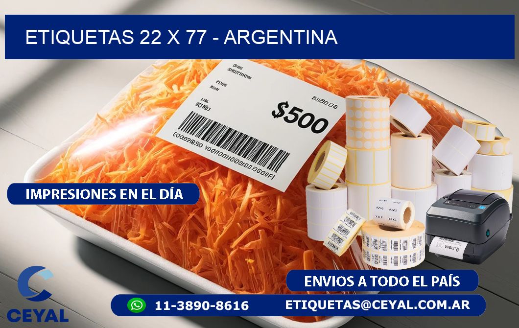 ETIQUETAS 22 x 77 - ARGENTINA