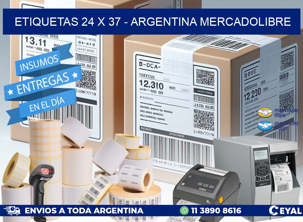 ETIQUETAS 24 x 37 – ARGENTINA MERCADOLIBRE