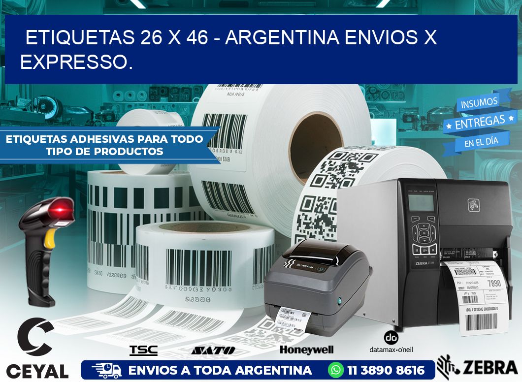 ETIQUETAS 26 x 46 – ARGENTINA ENVIOS X EXPRESSO.