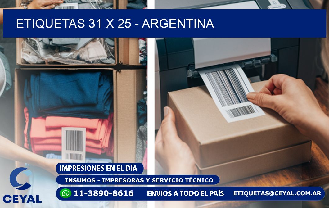 ETIQUETAS 31 x 25 - ARGENTINA