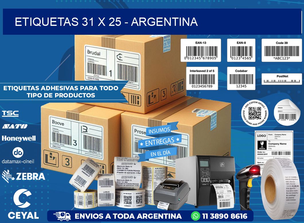 ETIQUETAS 31 x 25 - ARGENTINA