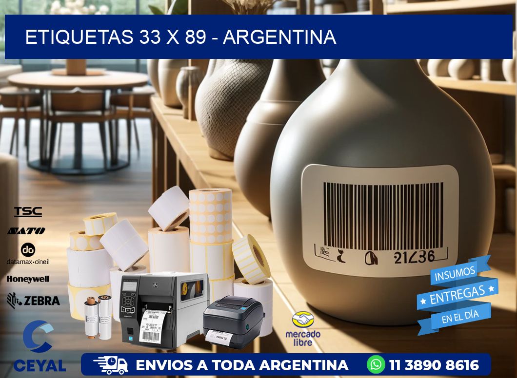 ETIQUETAS 33 x 89 - ARGENTINA