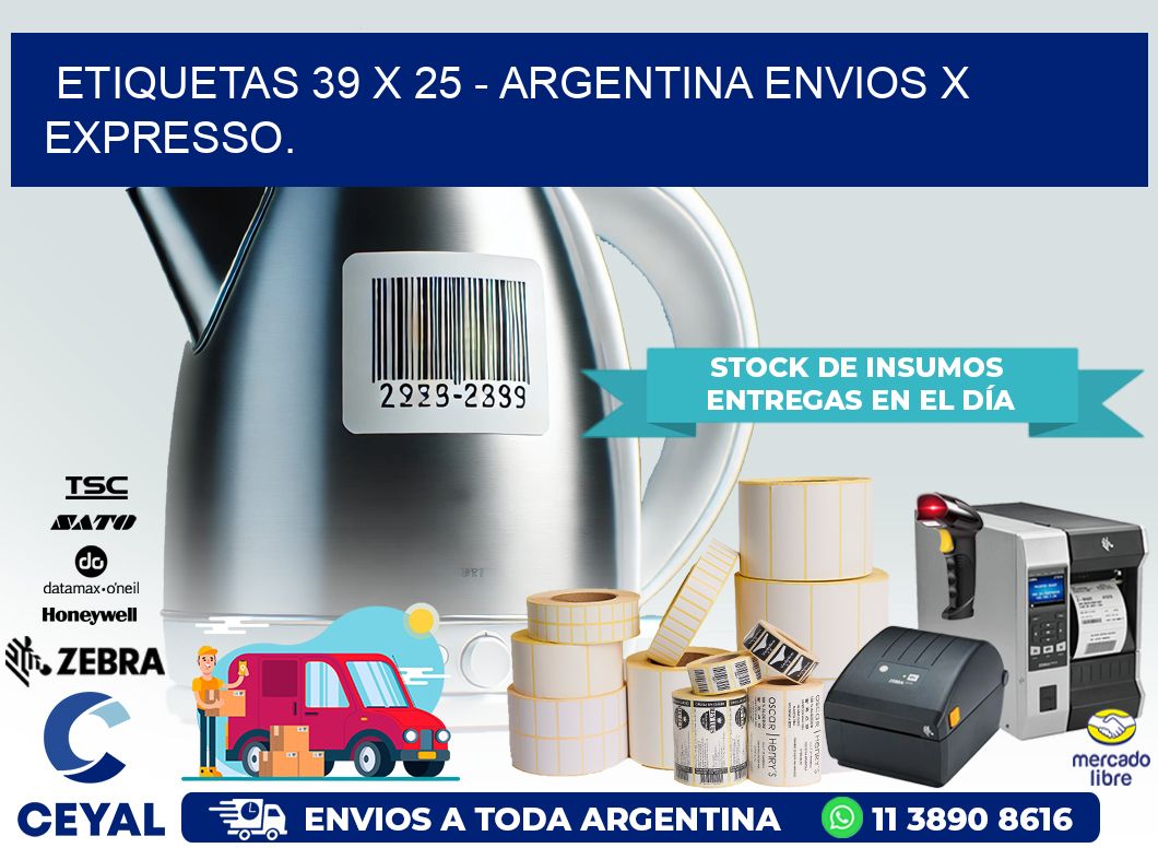 ETIQUETAS 39 x 25 – ARGENTINA ENVIOS X EXPRESSO.