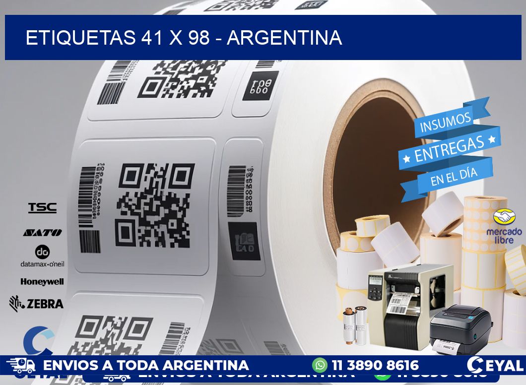 ETIQUETAS 41 x 98 - ARGENTINA