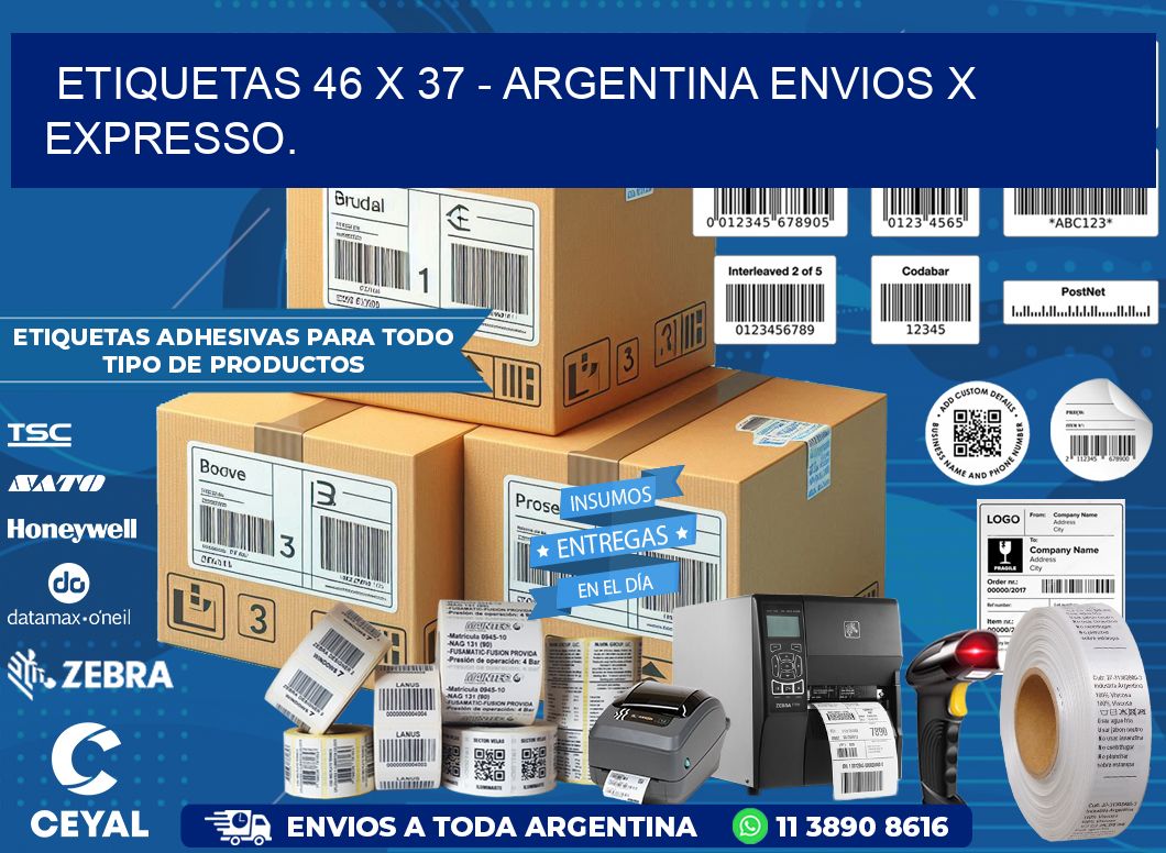 ETIQUETAS 46 x 37 – ARGENTINA ENVIOS X EXPRESSO.