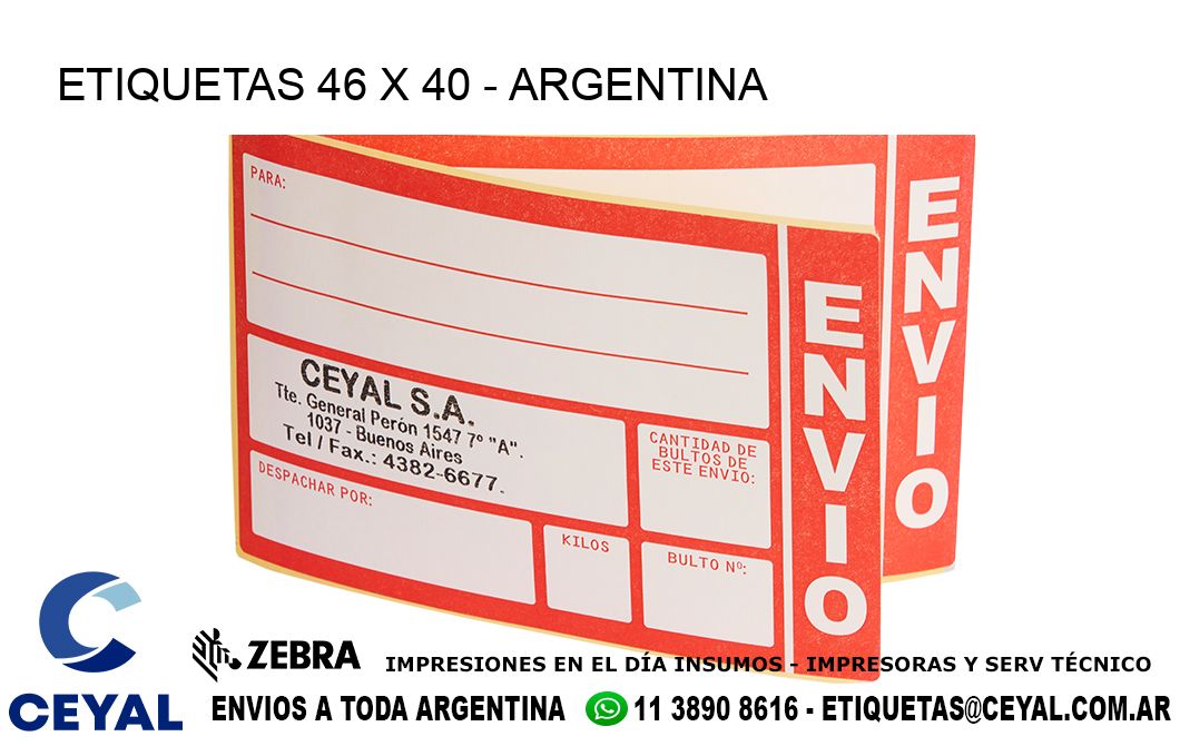 ETIQUETAS 46 x 40 - ARGENTINA