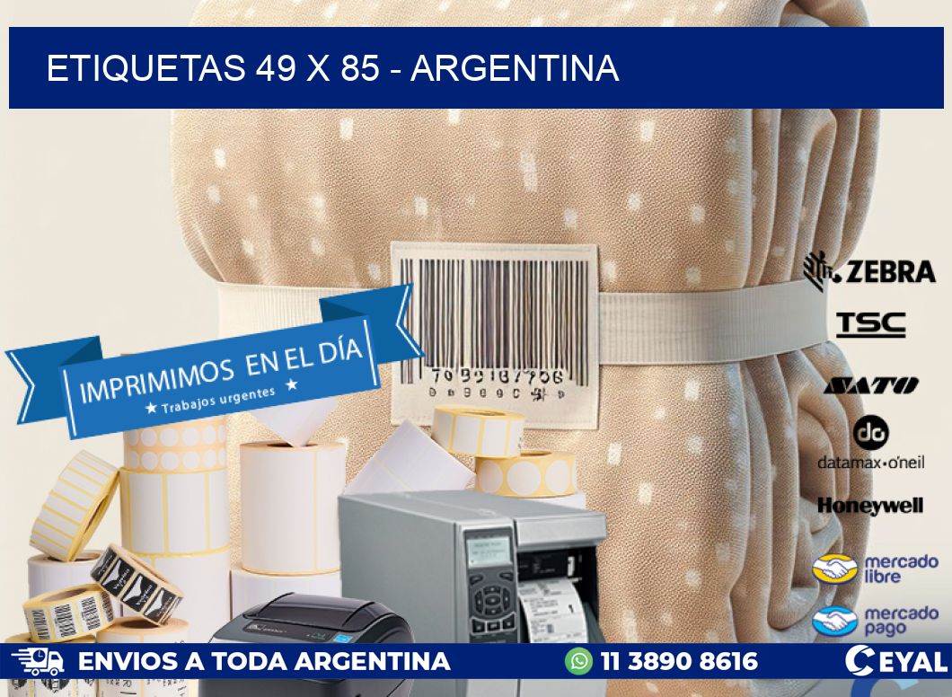 ETIQUETAS 49 x 85 - ARGENTINA