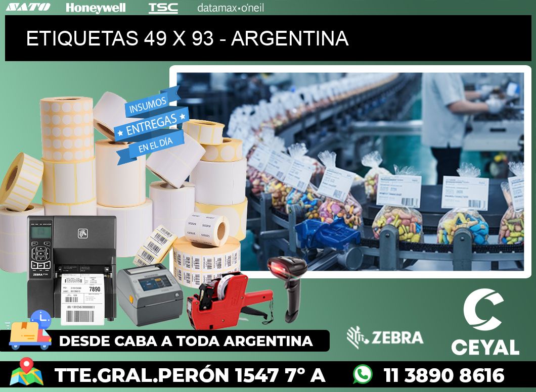 ETIQUETAS 49 x 93 - ARGENTINA