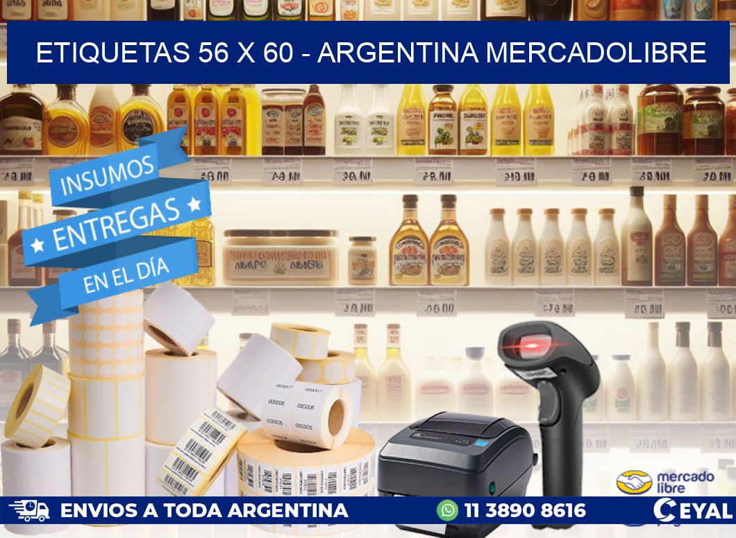 ETIQUETAS 56 x 60 - ARGENTINA MERCADOLIBRE