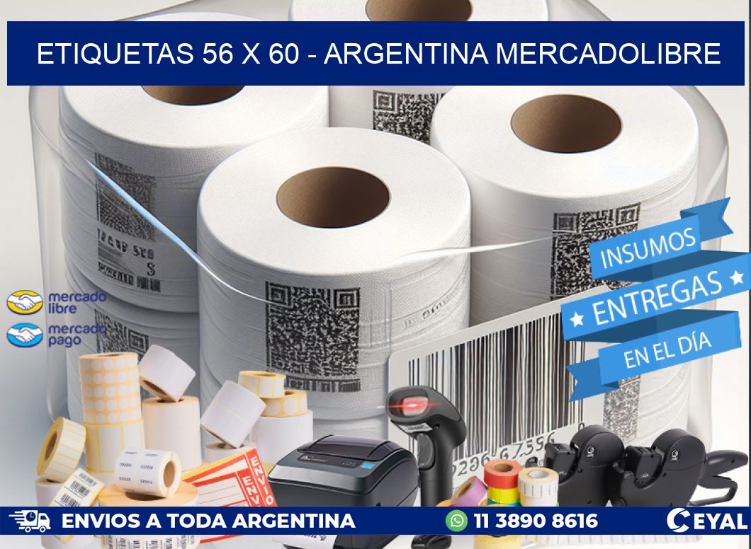 ETIQUETAS 56 x 60 - ARGENTINA MERCADOLIBRE