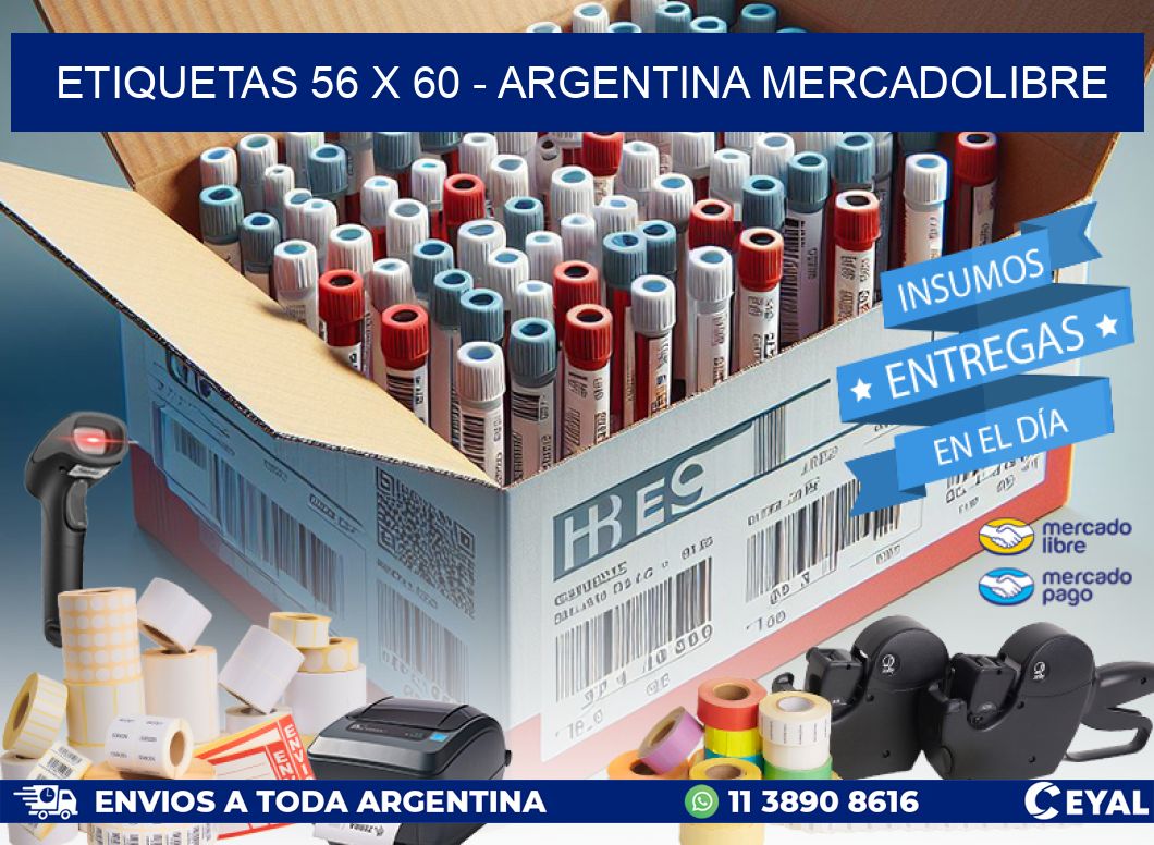 ETIQUETAS 56 x 60 - ARGENTINA MERCADOLIBRE