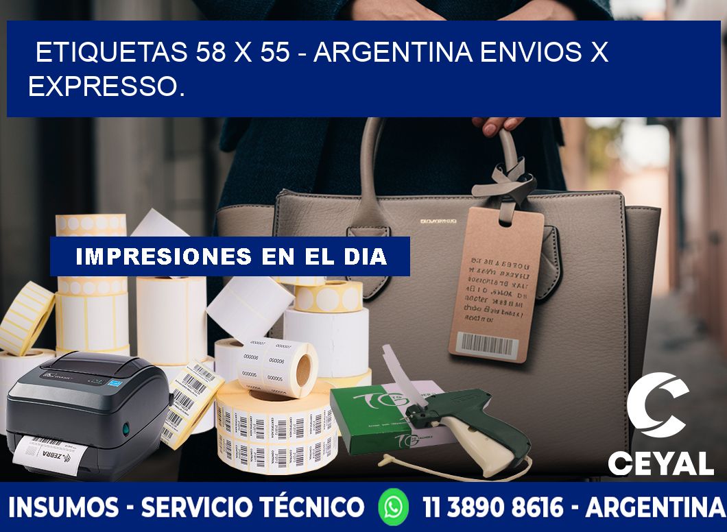 ETIQUETAS 58 x 55 - ARGENTINA ENVIOS X EXPRESSO.