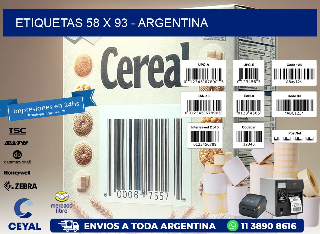 ETIQUETAS 58 x 93 - ARGENTINA