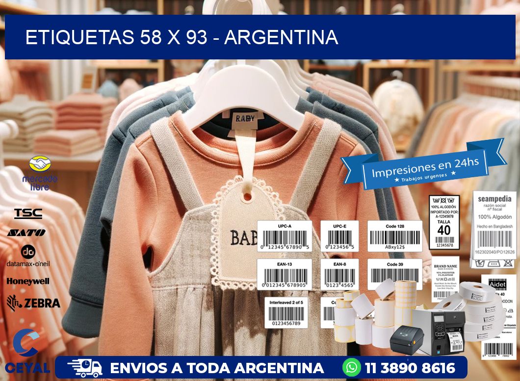 ETIQUETAS 58 x 93 - ARGENTINA