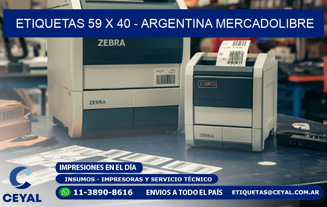 ETIQUETAS 59 x 40 - ARGENTINA MERCADOLIBRE