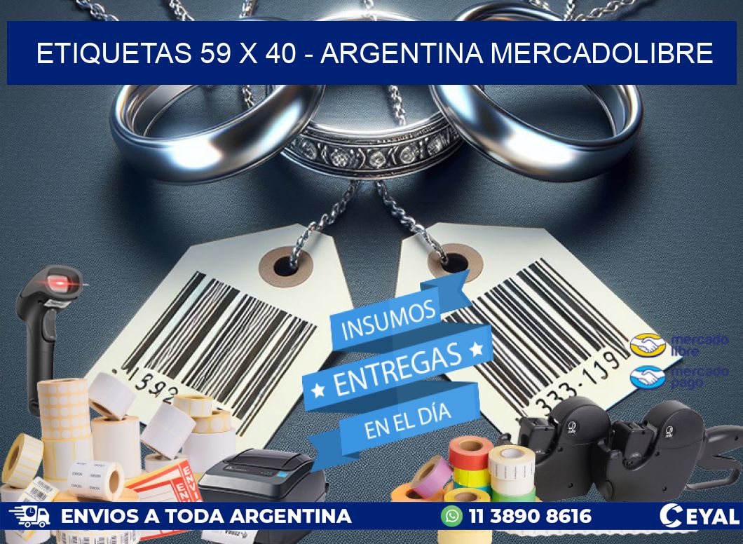 ETIQUETAS 59 x 40 - ARGENTINA MERCADOLIBRE