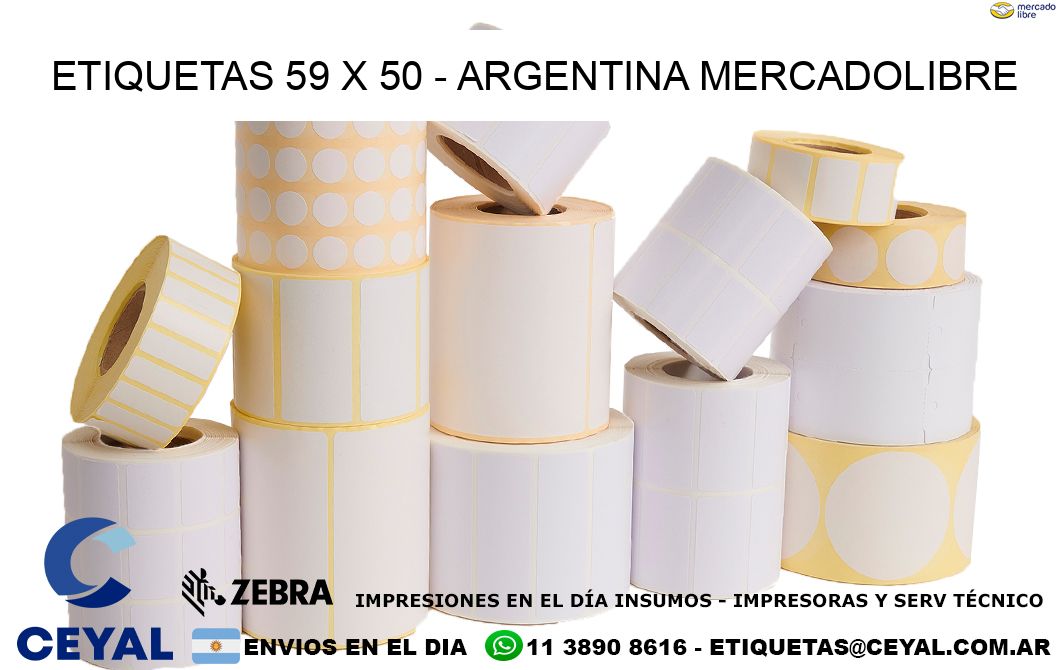 ETIQUETAS 59 x 50 - ARGENTINA MERCADOLIBRE