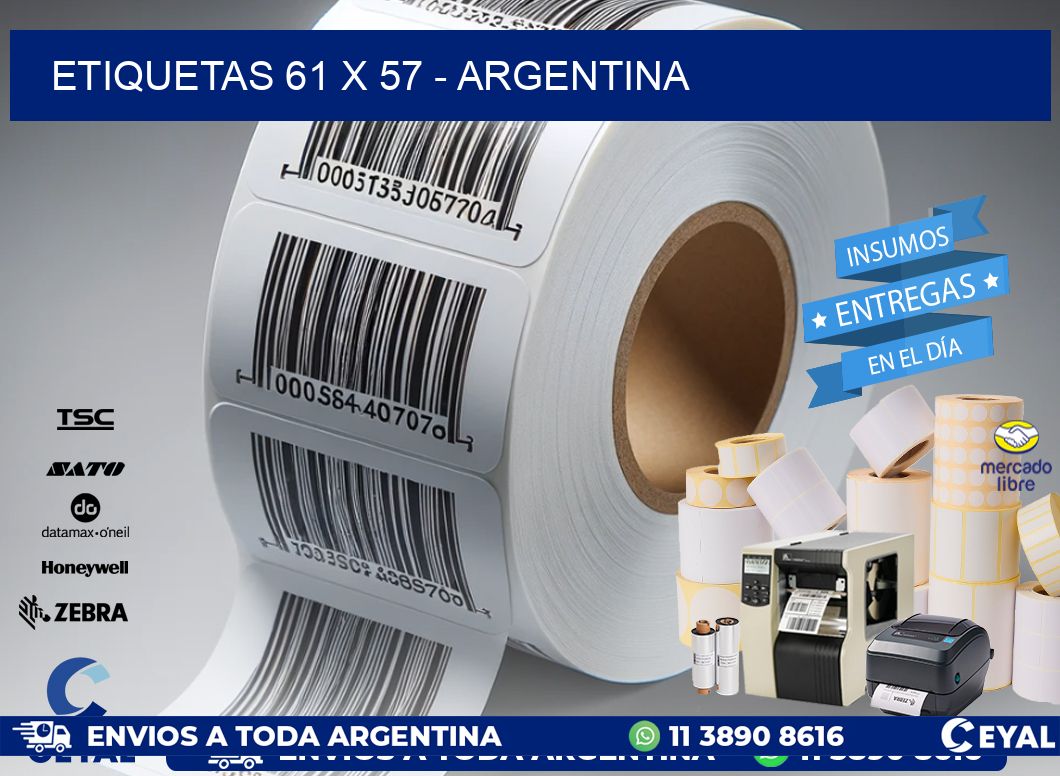 ETIQUETAS 61 x 57 - ARGENTINA