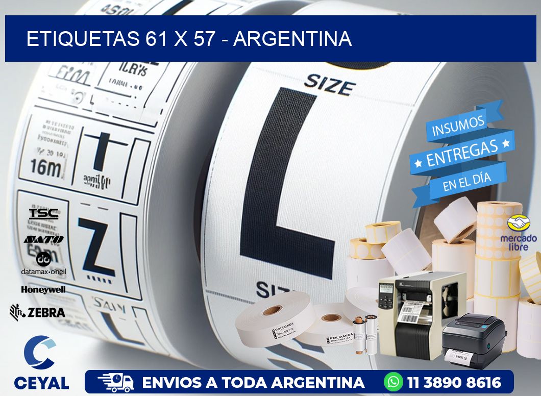 ETIQUETAS 61 x 57 - ARGENTINA