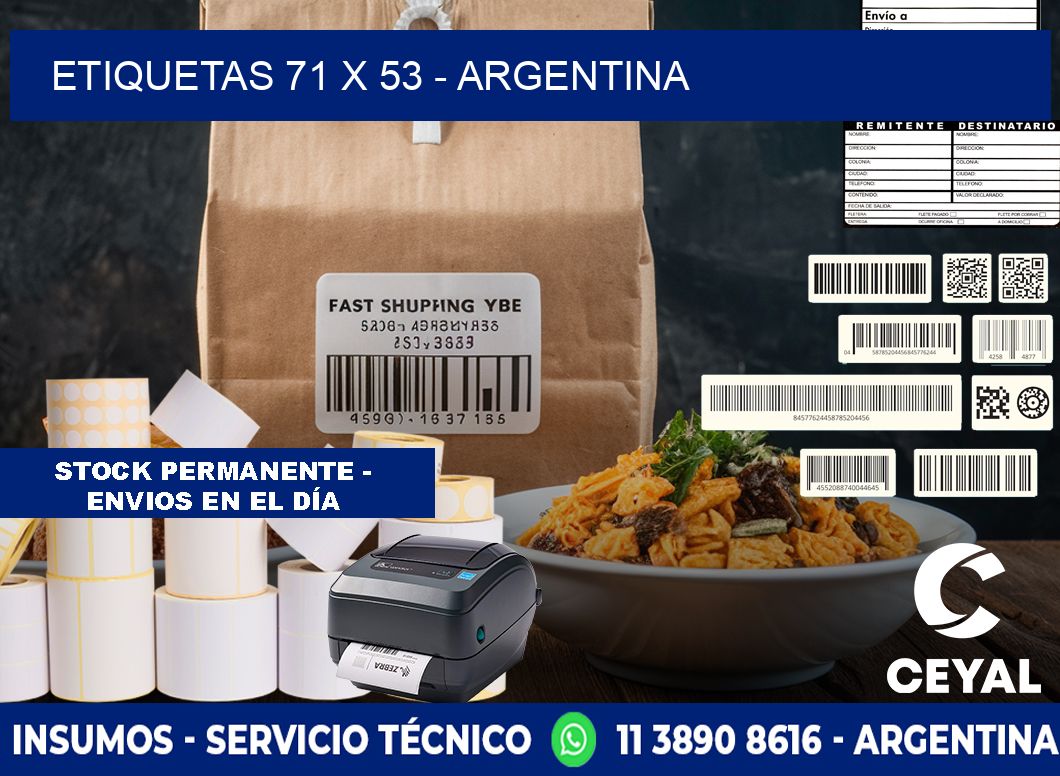 ETIQUETAS 71 x 53 - ARGENTINA