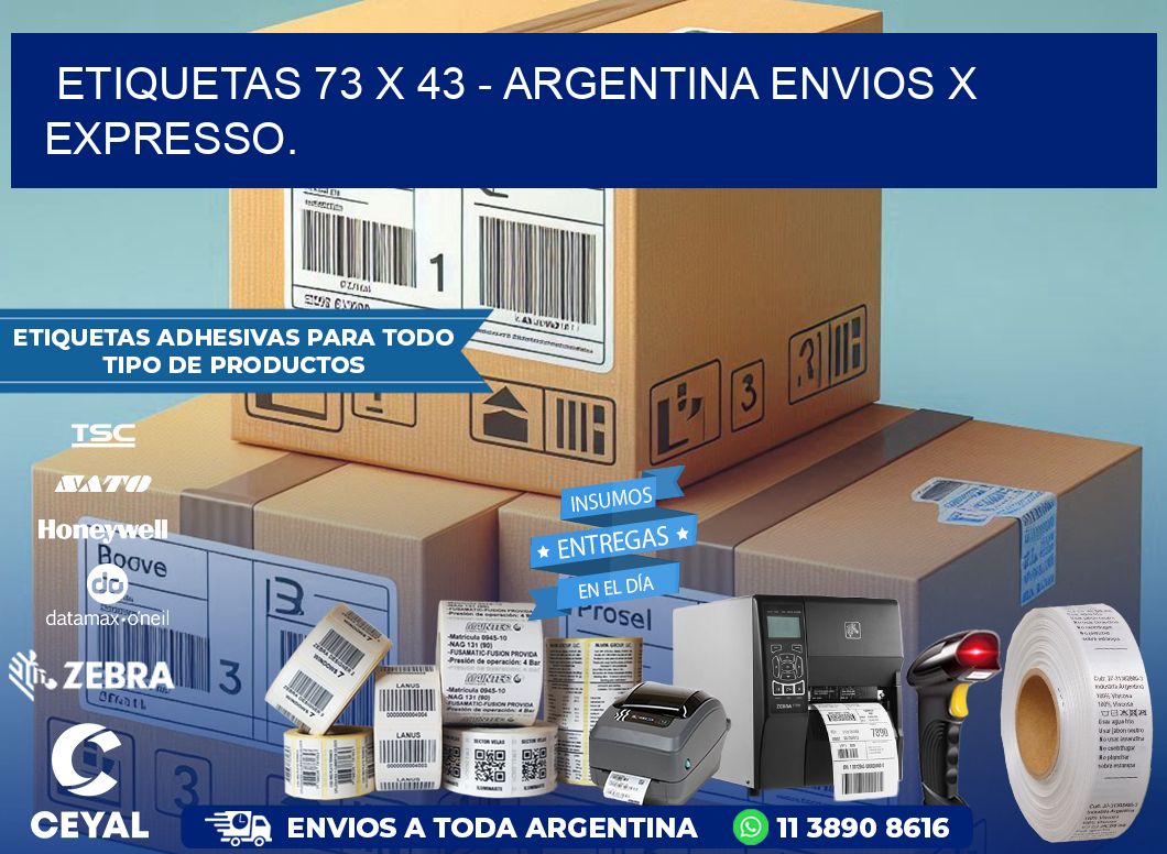 ETIQUETAS 73 x 43 – ARGENTINA ENVIOS X EXPRESSO.