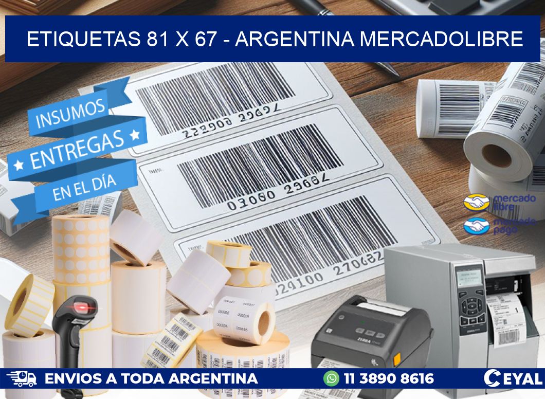 ETIQUETAS 81 x 67 - ARGENTINA MERCADOLIBRE