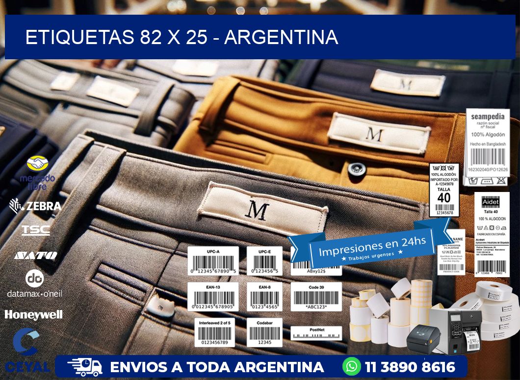 ETIQUETAS 82 x 25 - ARGENTINA