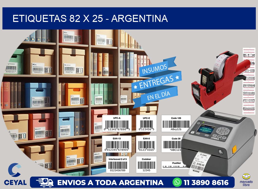 ETIQUETAS 82 x 25 - ARGENTINA