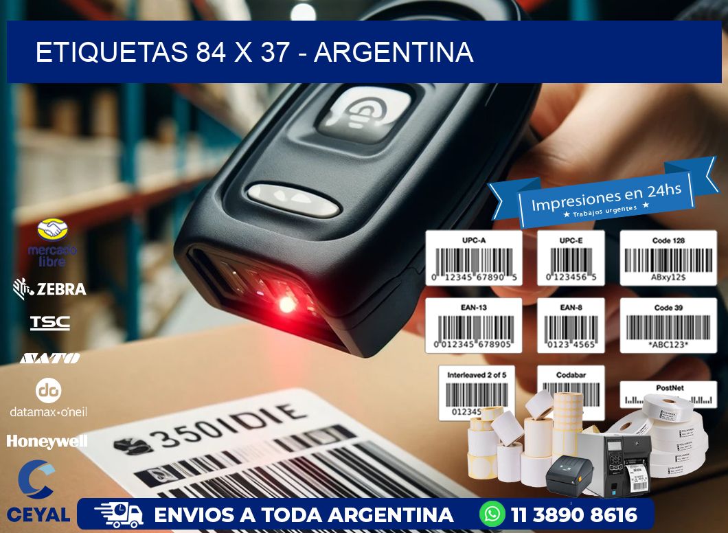 ETIQUETAS 84 x 37 - ARGENTINA