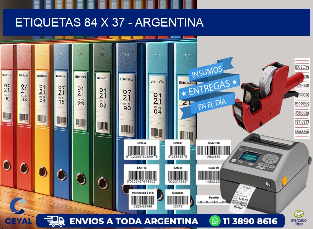 ETIQUETAS 84 x 37 - ARGENTINA