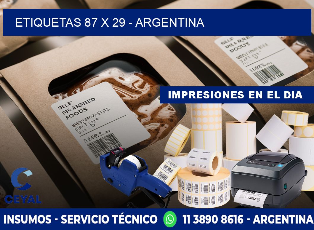 ETIQUETAS 87 x 29 - ARGENTINA