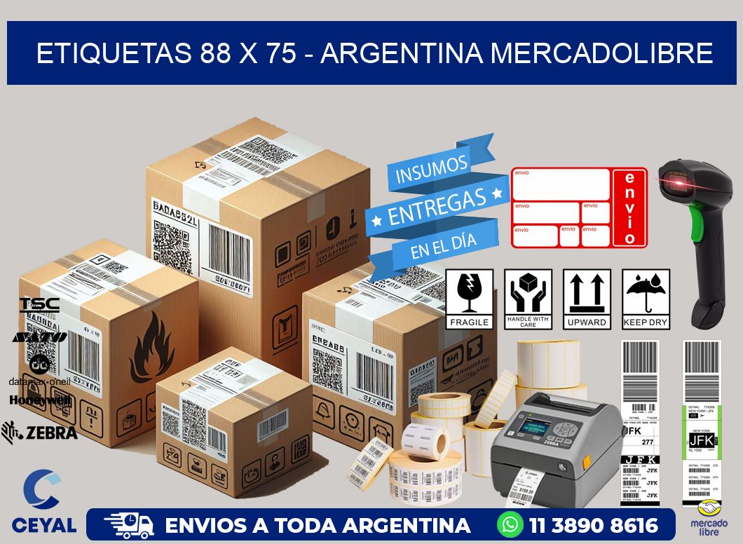 ETIQUETAS 88 x 75 - ARGENTINA MERCADOLIBRE