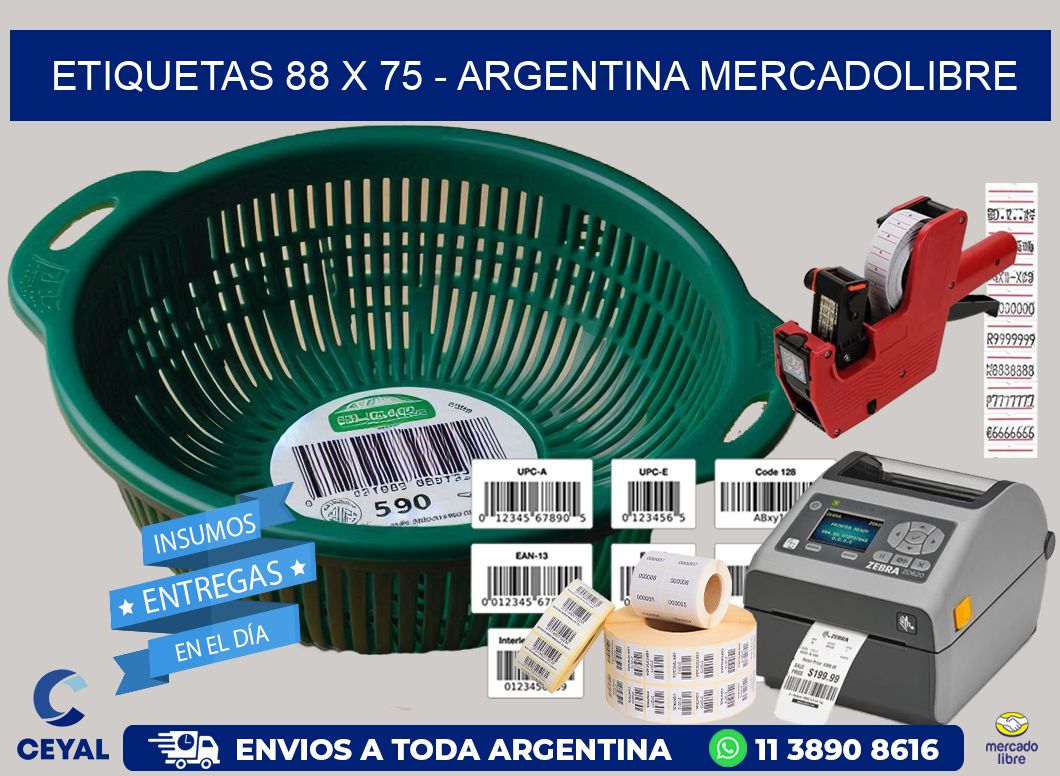 ETIQUETAS 88 x 75 – ARGENTINA MERCADOLIBRE