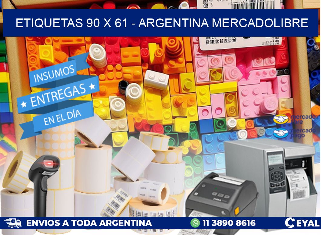 ETIQUETAS 90 x 61 - ARGENTINA MERCADOLIBRE