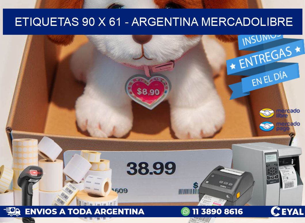 ETIQUETAS 90 x 61 - ARGENTINA MERCADOLIBRE