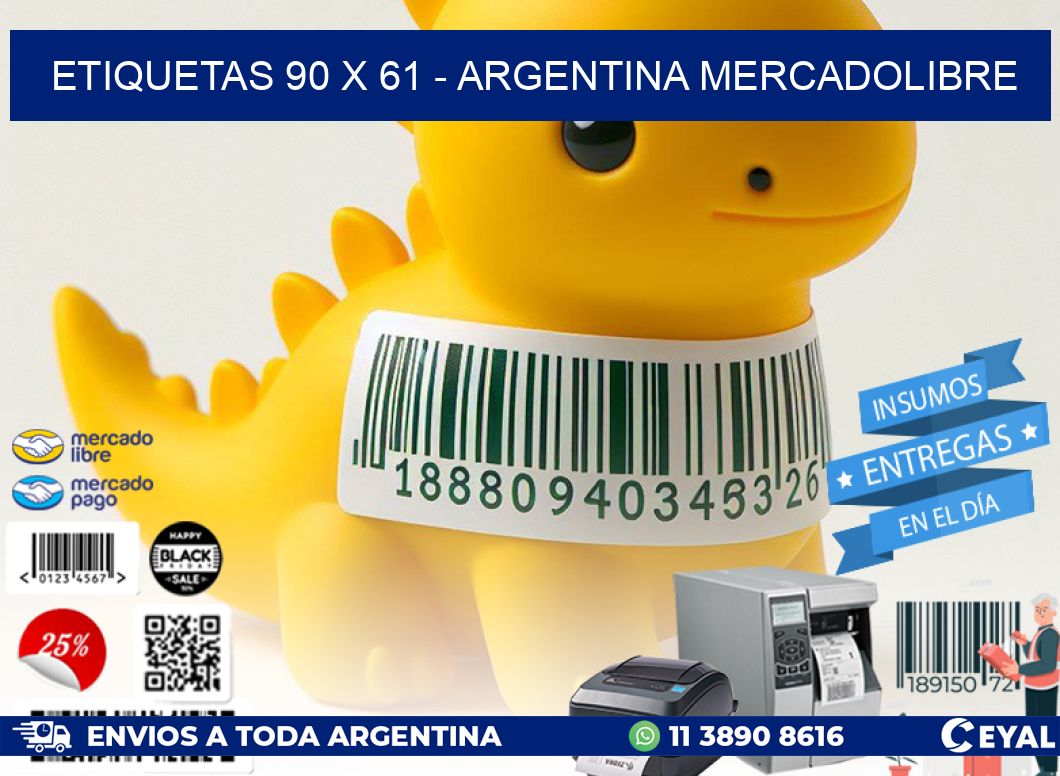 ETIQUETAS 90 x 61 - ARGENTINA MERCADOLIBRE