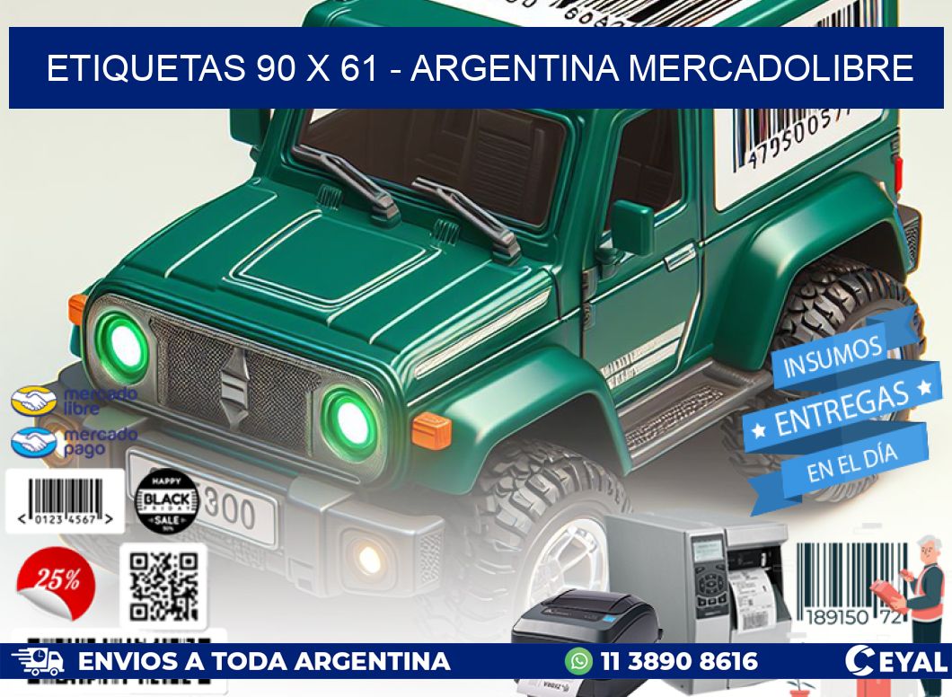 ETIQUETAS 90 x 61 – ARGENTINA MERCADOLIBRE